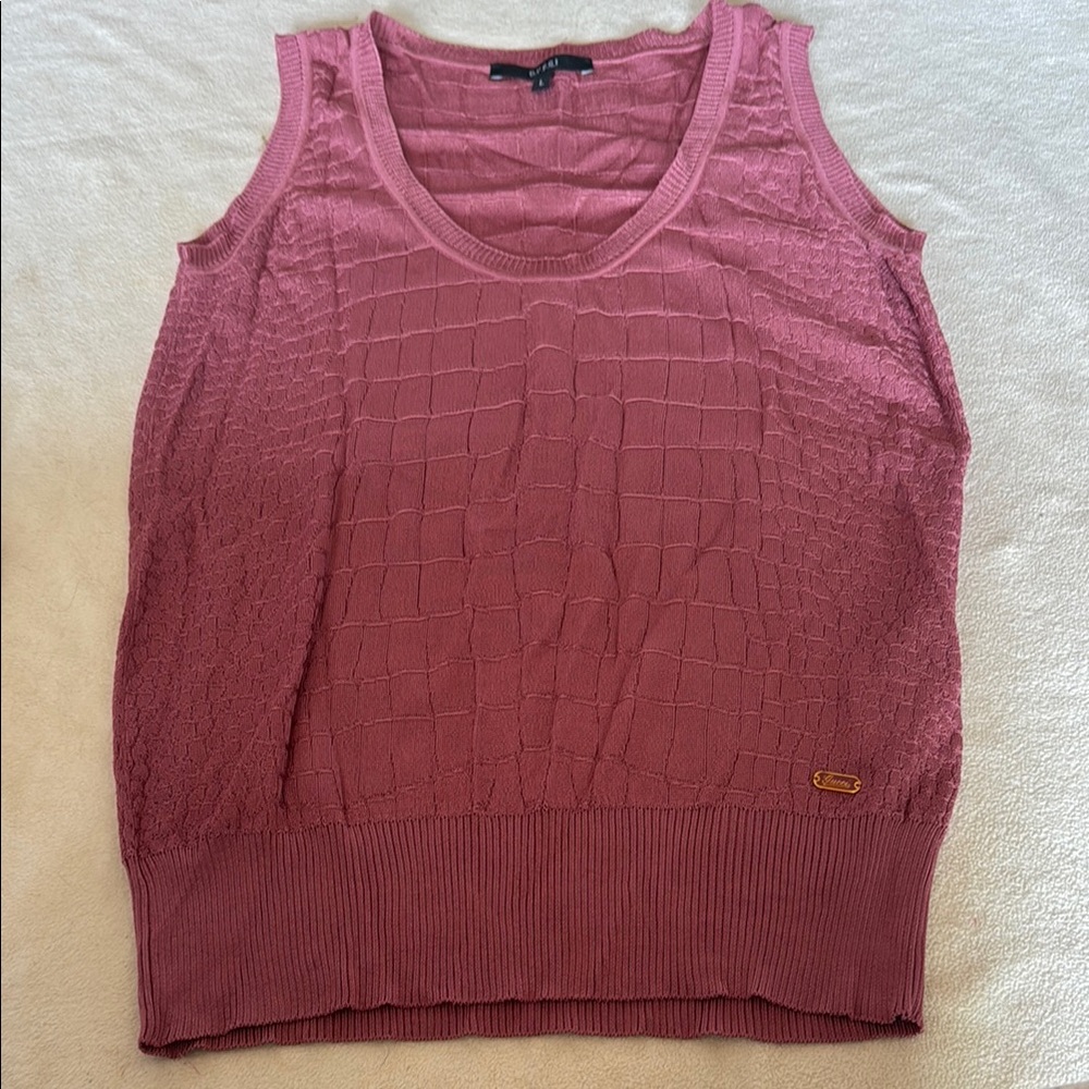 Gucci Pink Ribbed Sleeveless Tank Top